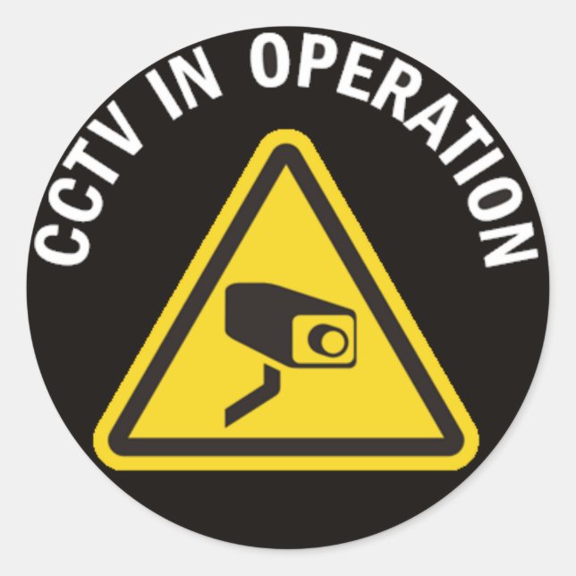 ADESIVO REDONDO CCTV IN OPERATION (Frente)