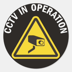 ADESIVO REDONDO CCTV IN OPERATION