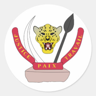 Adesivo Redondo CD da brasão de Congo