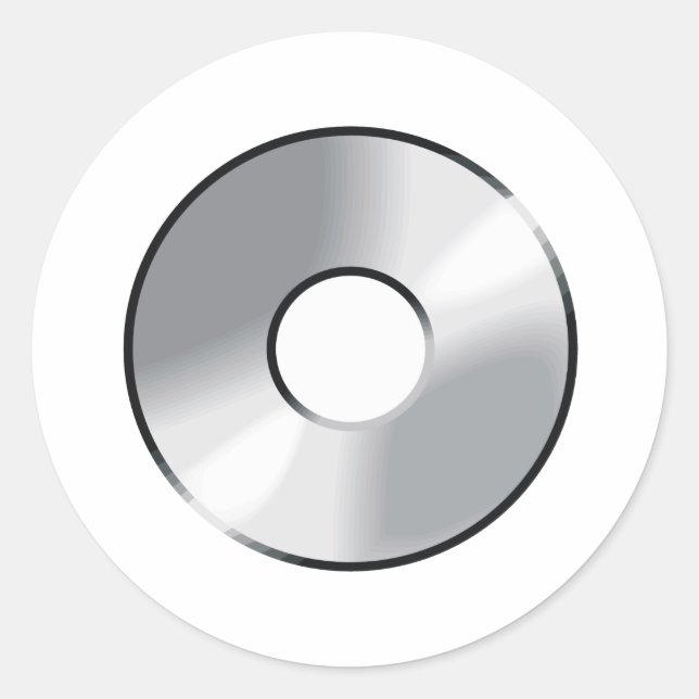 Adesivo Redondo cd de disco compacto (Frente)