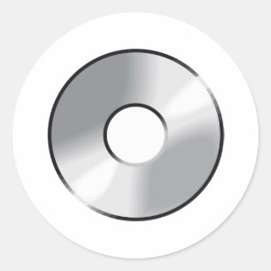 Adesivo Redondo cd de disco compacto