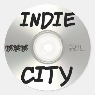 Adesivo Redondo CD Indie da cidade