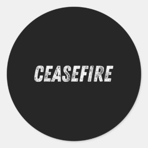 Adesivo Redondo Ceasefire Para Combater A Vintagem Da Paz Sem guer