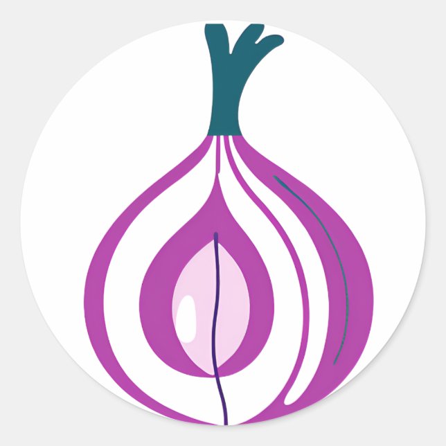 Adesivo Redondo Cebola roxa (Frente)