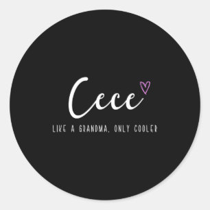 Adesivo Redondo Cece como uma avó só que mais legal dia das mães 