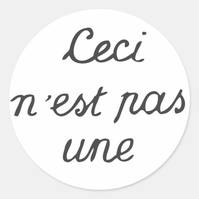 Adesivo Redondo Ceci n'est pas un (Frente)