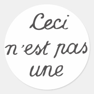 Adesivo Redondo Ceci n'est pas un