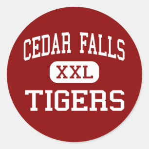 Adesivo Redondo Cedar Falls - tigres - alto - Cedar Falls Iowa