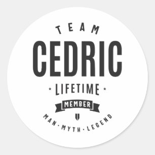 Adesivo Redondo Cedric Lifetime Member Personalization Name Cedric