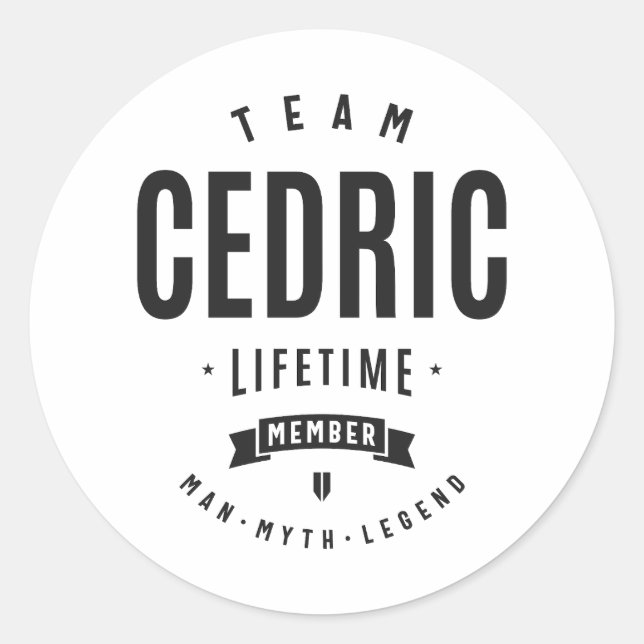 Adesivo Redondo Cedric Lifetime Member Personalization Name Cedric (Frente)
