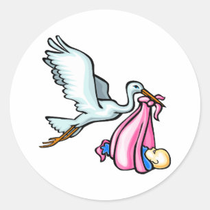 Adesivo Redondo Cegonha de Stacy