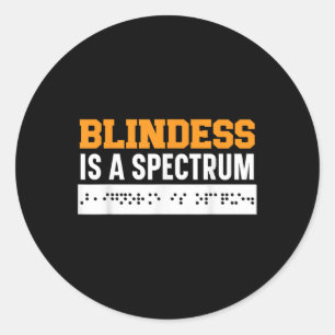Adesivo Redondo Cegueira É Um Espectro Cego Braille Sensibilização
