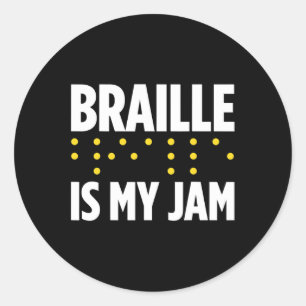 Adesivo Redondo Cegueira Para Pessoas Cegos Cegos Cegos Braille Re