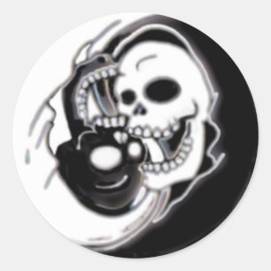 Adesivo Redondo Ceifador de Ying Yang
