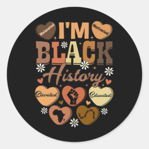 Adesivo Redondo Celebração Afro-Americana do Mês da História Negra