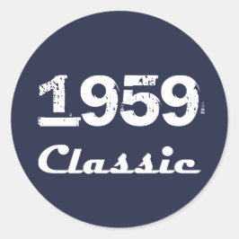 Adesivo Redondo Celebração Clássica de 60º Aniversário de 1959
