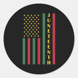 Adesivo Redondo Celebração da Liberdade na Décima Junta EUA Bandei