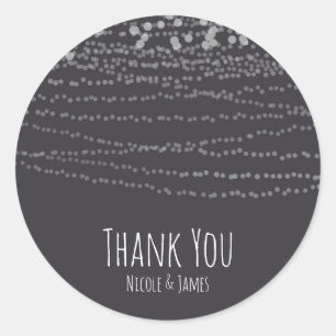 Adesivo Redondo Celebração de Elegante Moderno das Luzes