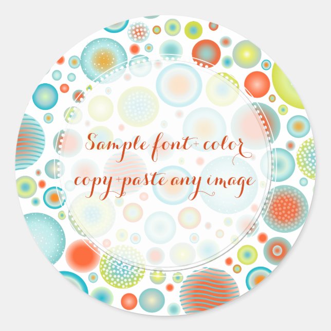 Adesivo Redondo Celebração de natal PixDezines/DIYbackground (Frente)