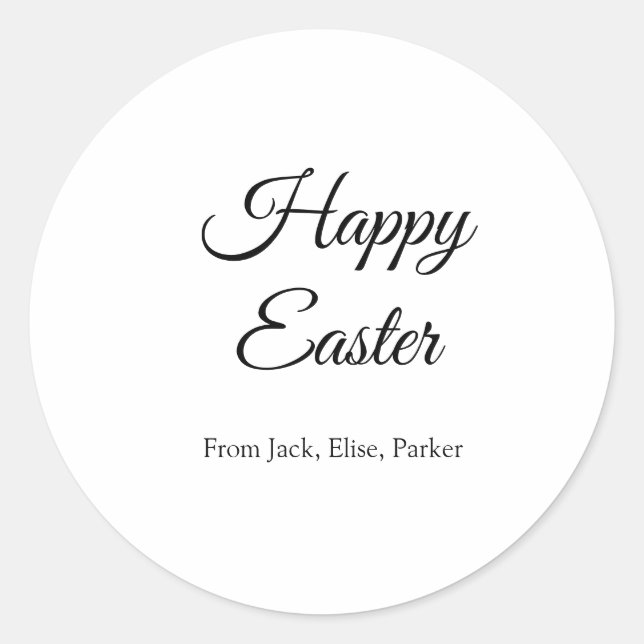 Adesivo Redondo Celebração de páscoa adicionar felz pascoa de foto (Frente)