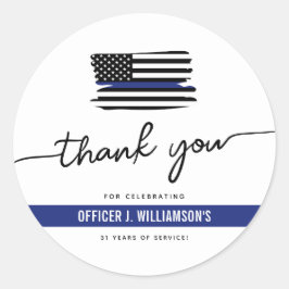 Adesivo Redondo Celebração de Reforma da Polícia Personalizada