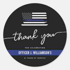 Adesivo Redondo Celebração de Reforma da Polícia Personalizada