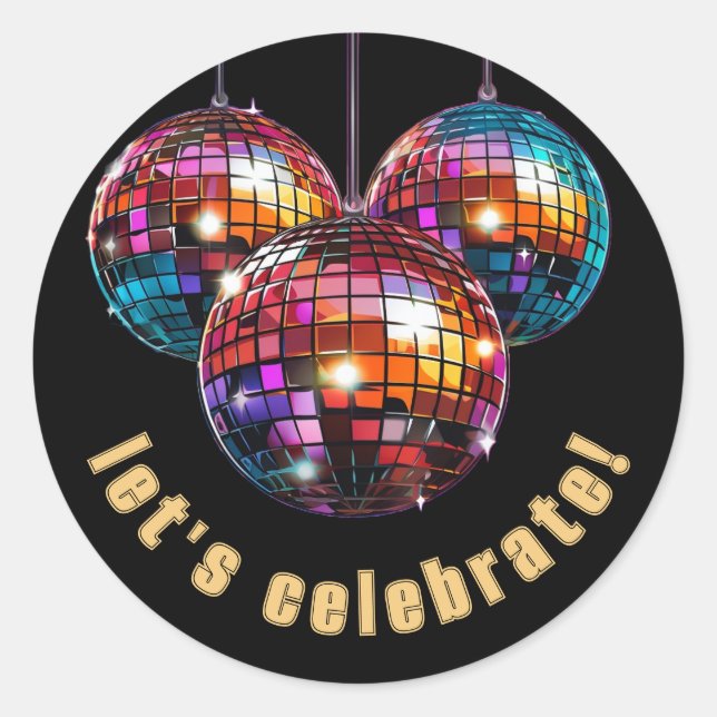 Adesivo Redondo Celebração de vamos (Frente)