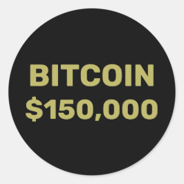 Adesivo Redondo Celebração do Bitcoin 150000