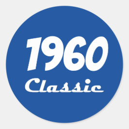 Adesivo Redondo Celebração dos 60 anos clássica de 1960