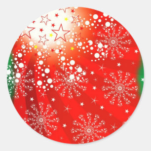 Adesivo Redondo Celebração dos Ornamentos de Árvore de Férias