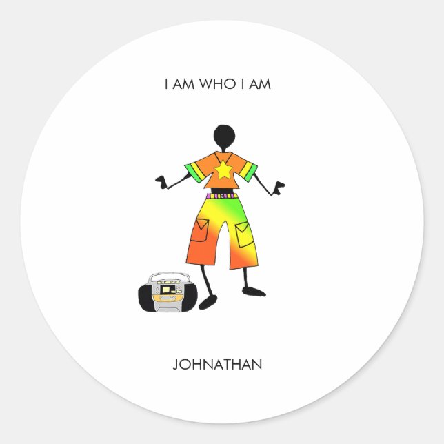 Adesivo Redondo Celebração Motivacional e Espetacular de Arte Afri (Frente)