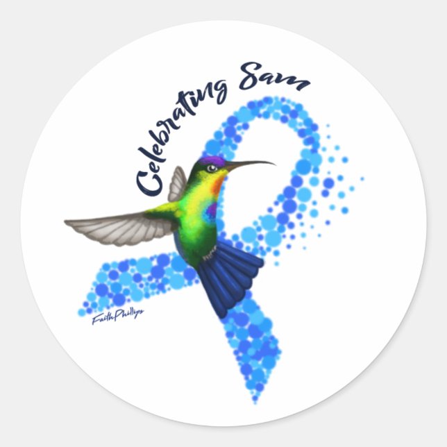Adesivo Redondo Celebrando Sam Sticker (Frente)