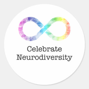 Adesivo Redondo Celebrar a Neurodiversidade