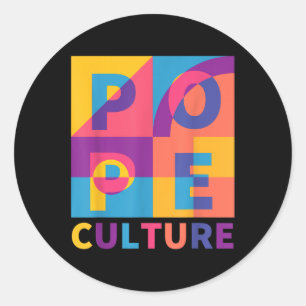 Adesivo Redondo Celebrar A Pop de Arte Dos Eua; Cultura
