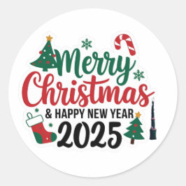 Adesivo Redondo Celebrar com Cada Pau: Vinhetas do ano 2025