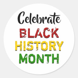Adesivo Redondo Celebrar o Mês da História Negra