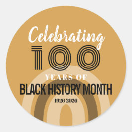 Adesivo Redondo Celebrating 100 Years Of Black History Month