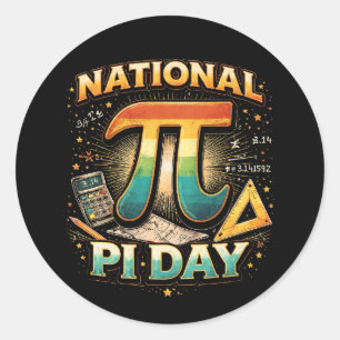 Adesivo Redondo Celebre o Pi