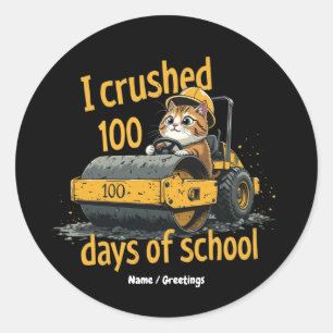 Adesivo Redondo Celebrei 100 Dias de Escola Celebração do 100º Dia
