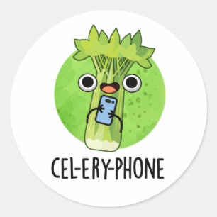Adesivo Redondo Celeiro Celular Aipo Feliz Aipo Feliz Veggie Pun