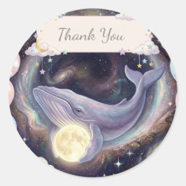 Adesivo Redondo Celestial Moon Baby Shower Favor Stickers