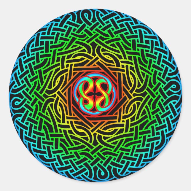 Adesivo Redondo Celtic Artemus Knot (Frente)