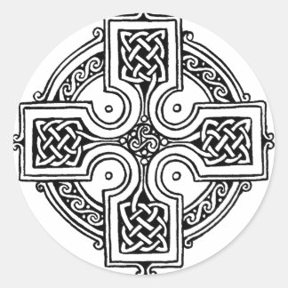 Adesivo Redondo Celtic cross pattern