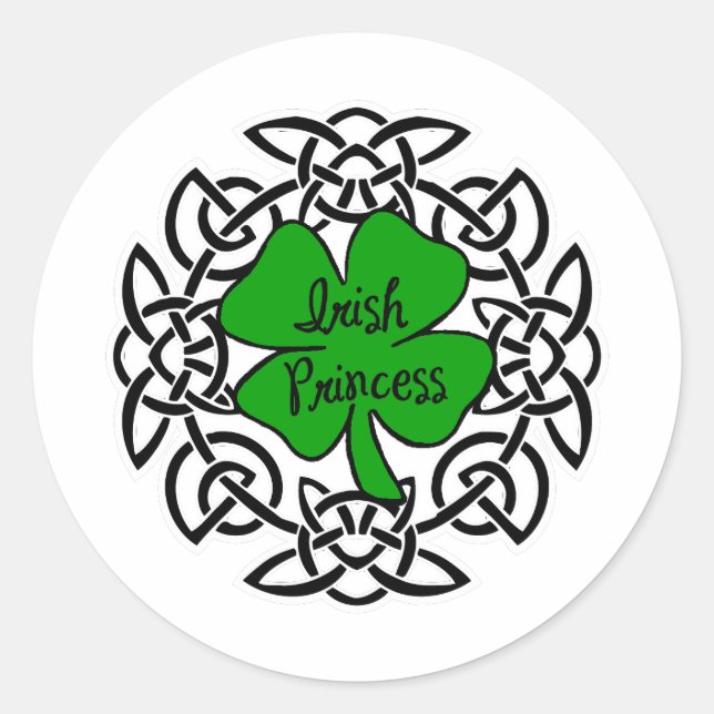Adesivo Redondo Celtic Irish Princess (Frente)