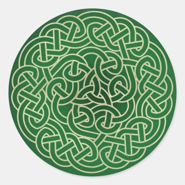 Adesivo Redondo Celtic Knot - Coloque seu irlandês! (Frente)