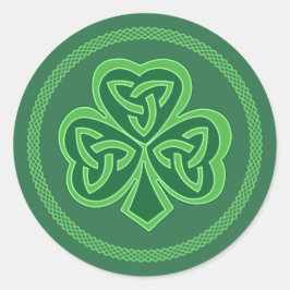 Adesivo Redondo Celtic Knot Shamrock