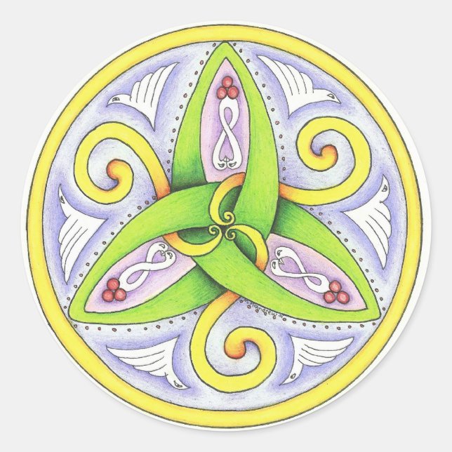 Adesivo Redondo Celtic Mandala (Frente)