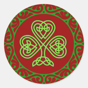 Adesivo Redondo Celtic Shamrock