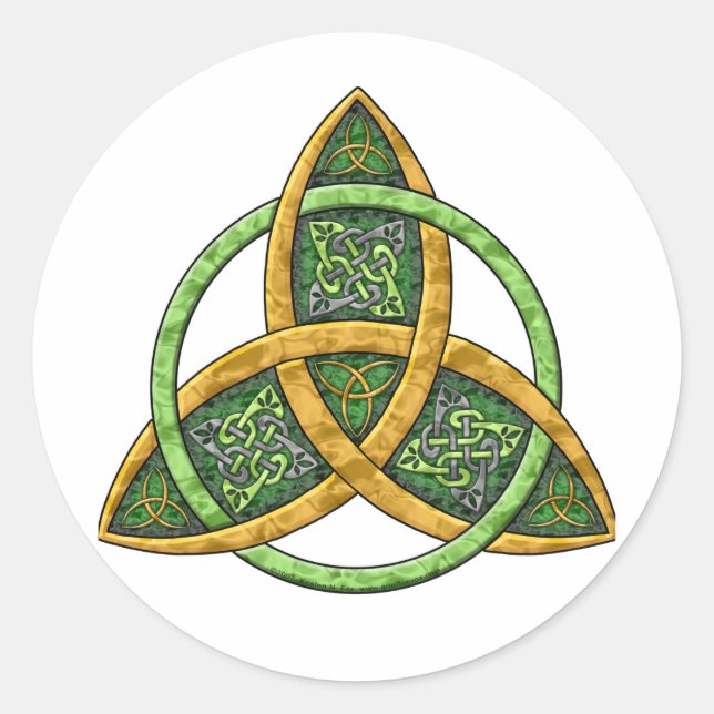 Adesivo Redondo Celtic Trinity Knot (Frente)