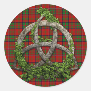 Adesivo Redondo Celtic Trinity Knot E Clan MacDonald De Glencoe